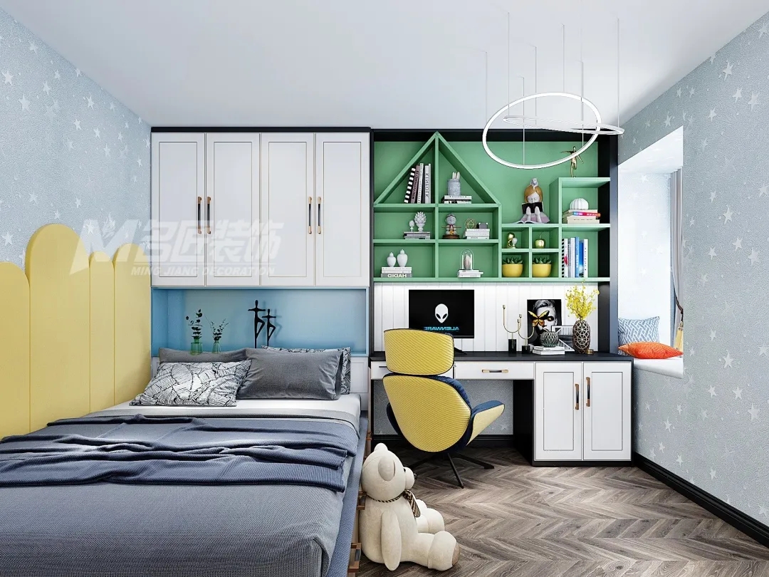 小戶型北歐輕奢室內裝修設計-男孩房 小戶型北歐輕奢室內裝修設計-男孩房