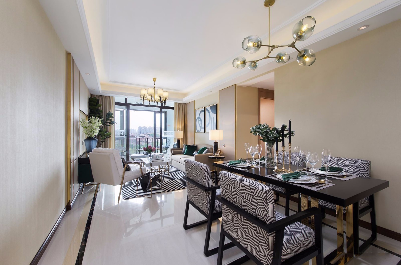 現(xiàn)代輕奢風(fēng)格室內(nèi)設(shè)計(jì)家裝案例-客餐廳 現(xiàn)代輕奢風(fēng)格室內(nèi)設(shè)計(jì)家裝案例-客餐廳