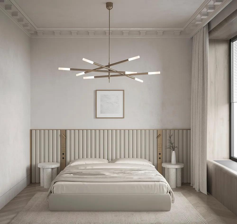 輕奢極簡風格室內家裝案例效果圖-臥室 輕奢極簡風格室內家裝案例效果圖-臥室