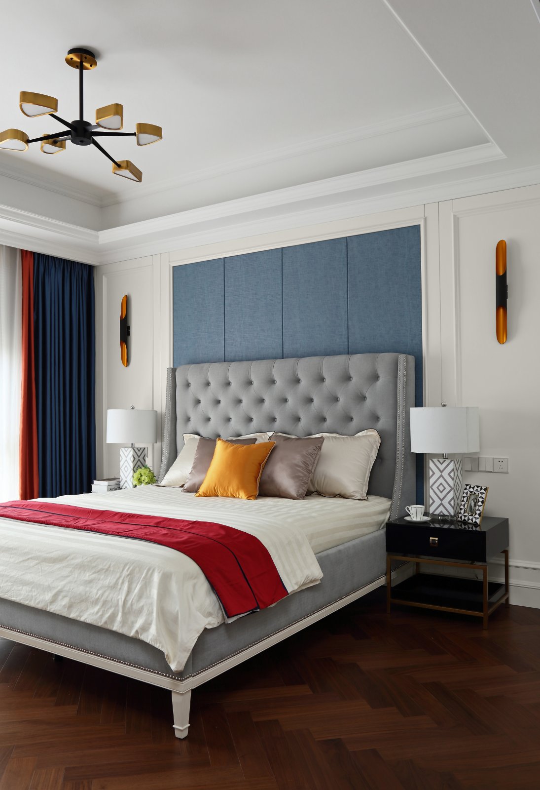 現代輕奢風格家裝設計室內裝修效果圖-臥室 現代輕奢風格家裝設計室內裝修效果圖-臥室