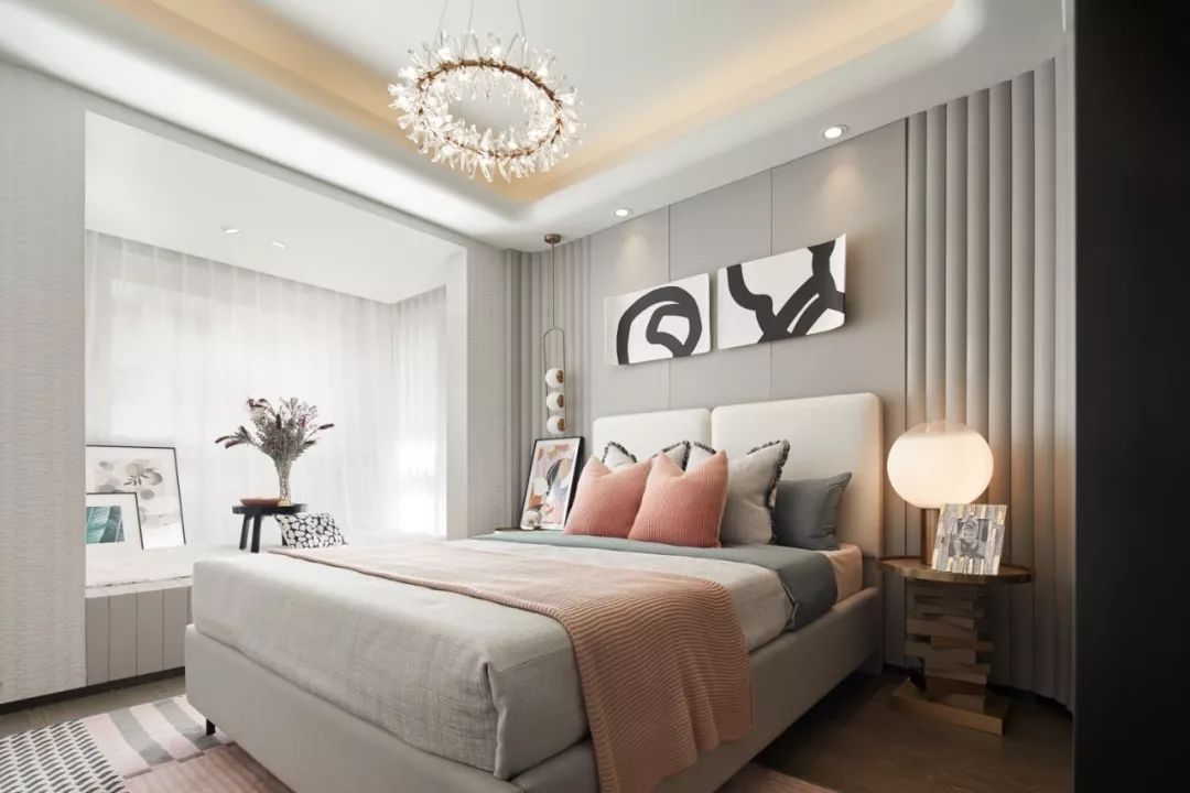 裝修案例莫蘭迪輕奢風格室內裝修效果圖-臥室 裝修案例莫蘭迪輕奢風格室內裝修效果圖-臥室