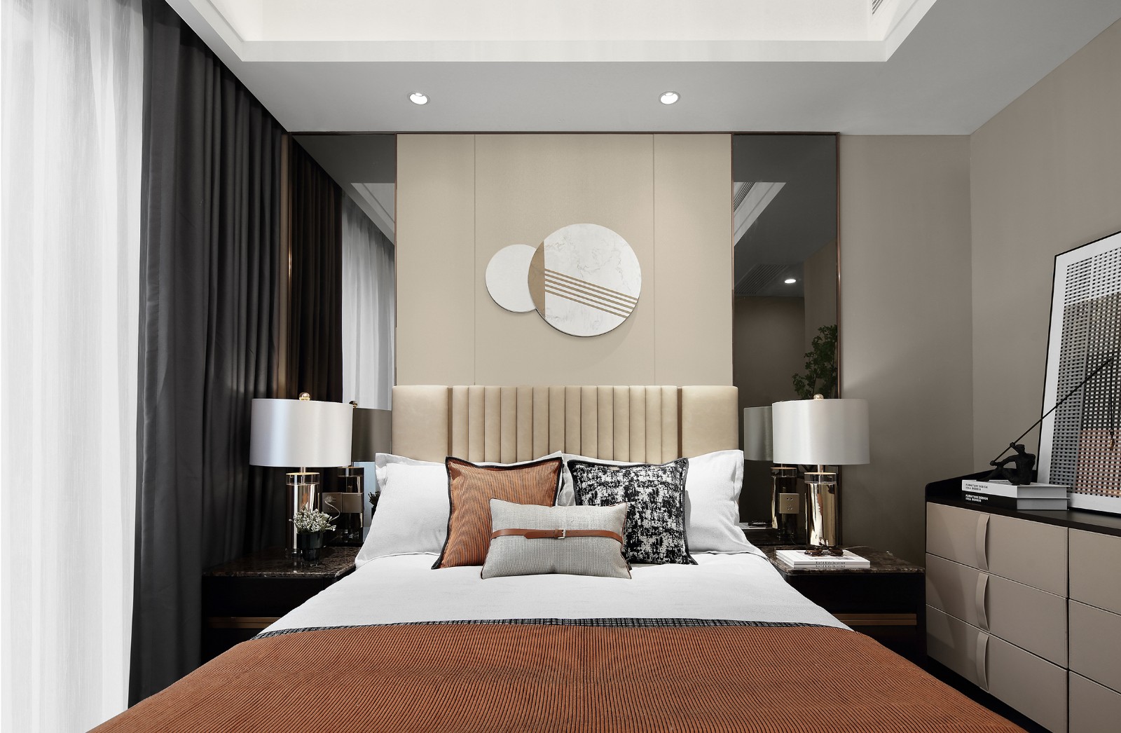 港式輕奢風格室內設計家裝案例-次臥 港式輕奢風格室內設計家裝案例-次臥