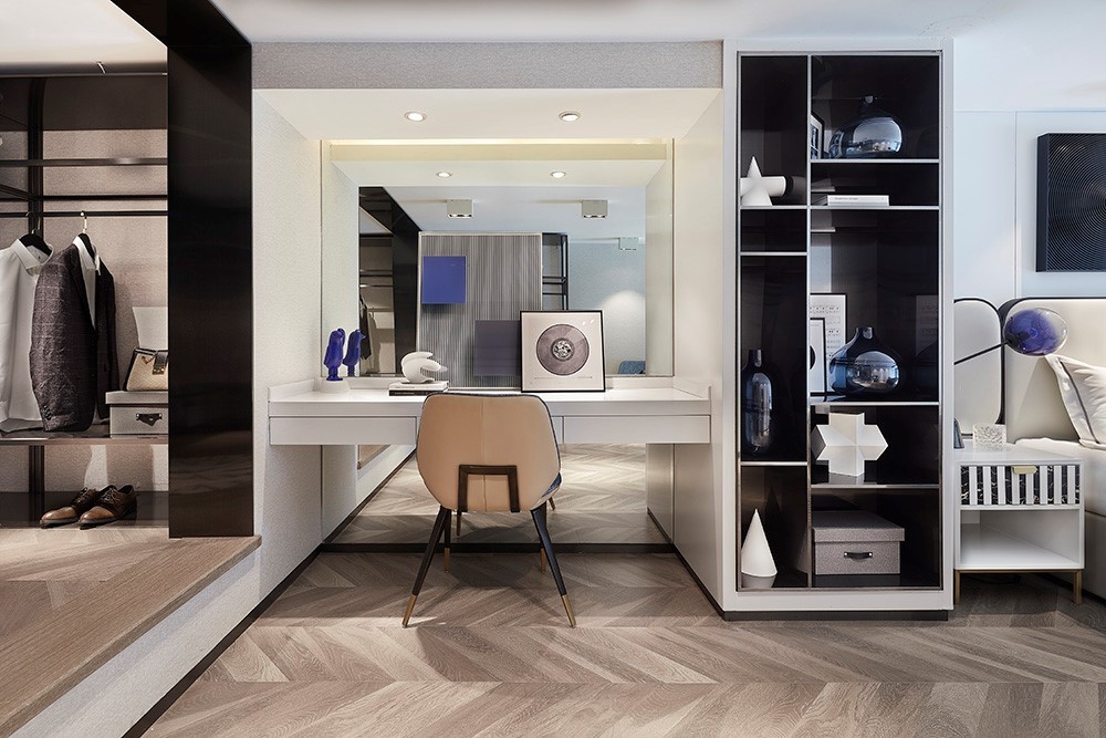 現代前衛風格室內家裝案例效果圖-臥室梳妝臺 現代前衛風格室內家裝案例效果圖-臥室梳妝臺