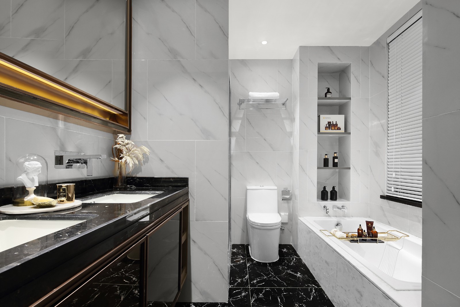 港式輕奢風格室內設計家裝案例-衛生間 港式輕奢風格室內設計家裝案例-衛生間