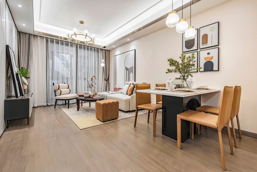 現代簡約風格室內家裝案例效果圖-客餐廳 現代簡約風格室內家裝案例效果圖-客餐廳