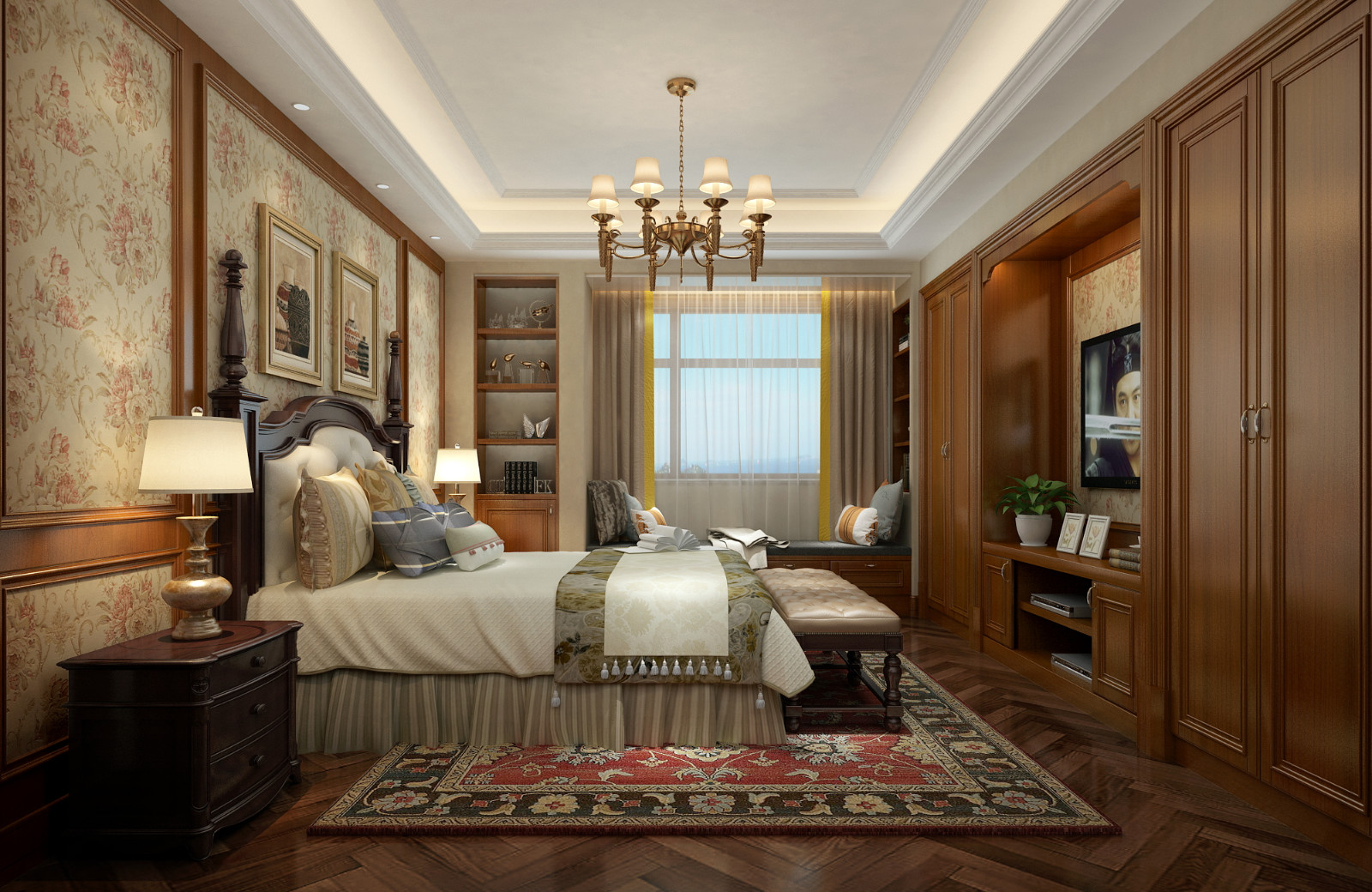 歐式風格家裝設(shè)計室內(nèi)裝修效果圖-臥室 歐式風格家裝設(shè)計室內(nèi)裝修效果圖-臥室
