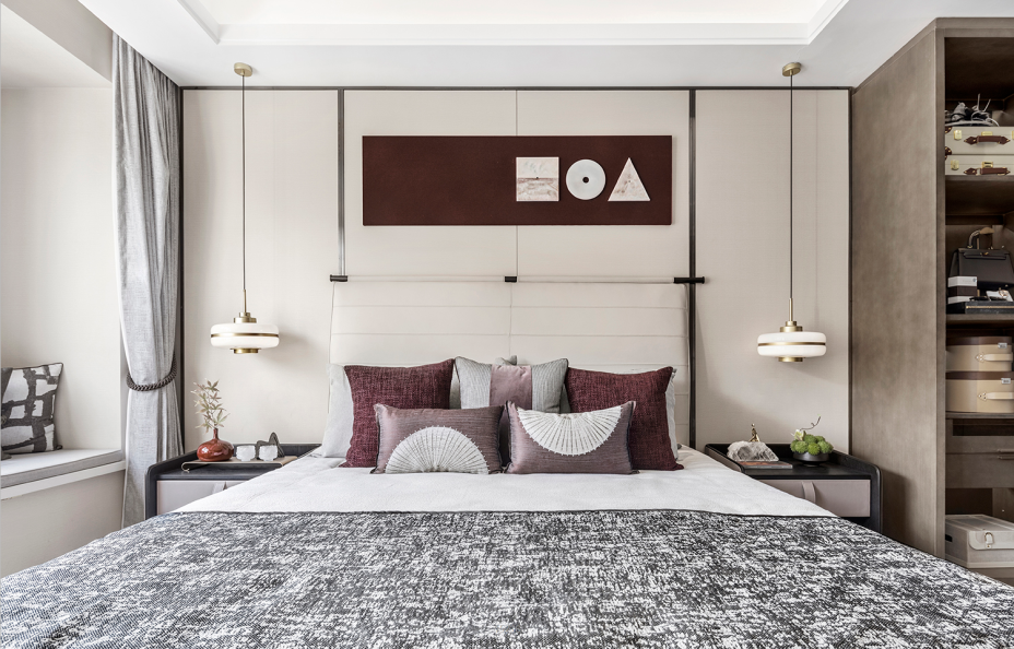 新中式風格家裝設計室內裝修效果圖-臥室 新中式風格家裝設計室內裝修效果圖-臥室