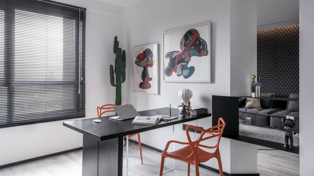 現代極簡風格室內家裝案例效果圖-書房 現代極簡風格室內家裝案例效果圖-書房