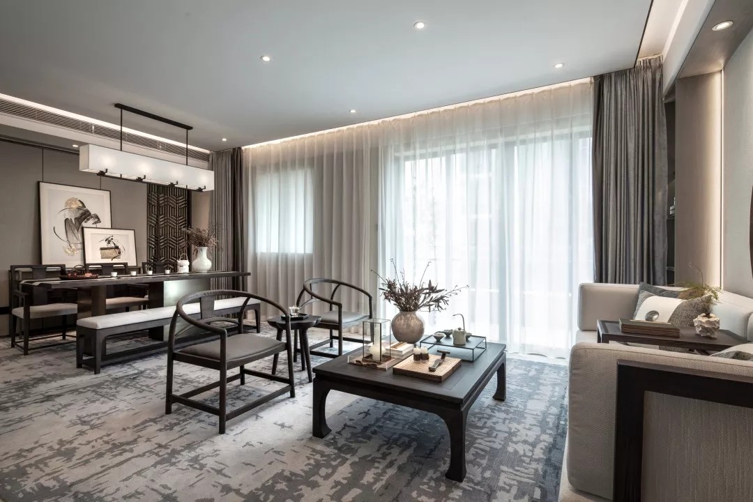 新中式風格家裝設計室內裝修效果圖-客廳茶幾 新中式風格家裝設計室內裝修效果圖-客廳茶幾