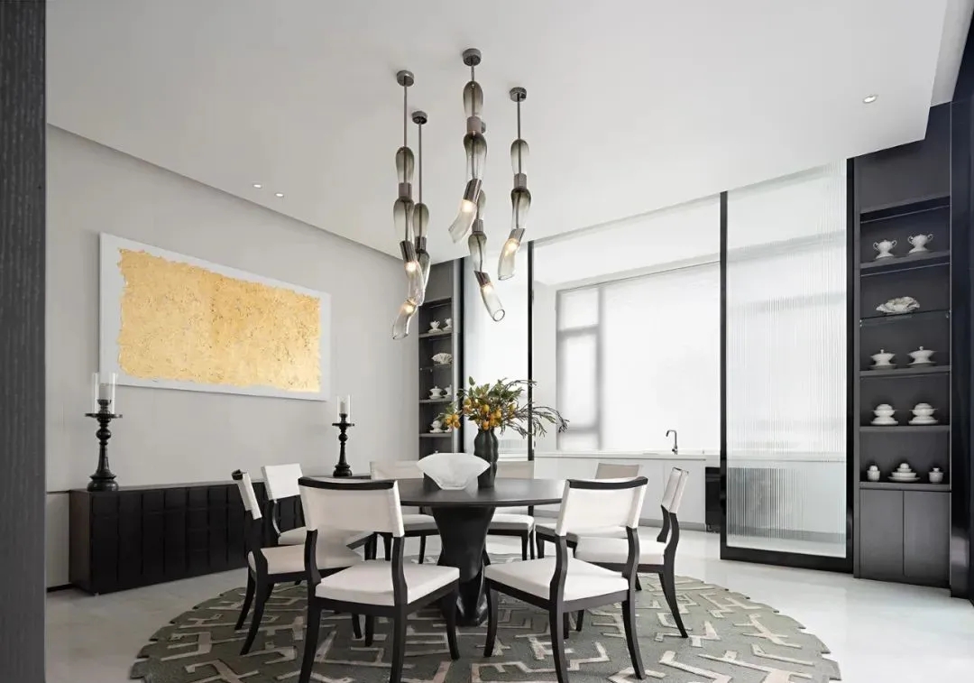 現代輕奢風格別墅室內設計家裝案例-餐廳 現代輕奢風格別墅室內設計家裝案例-餐廳