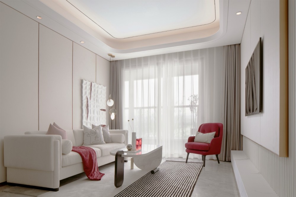 現代輕奢風格室內設計家裝案例-客廳 現代輕奢風格室內設計家裝案例-客廳