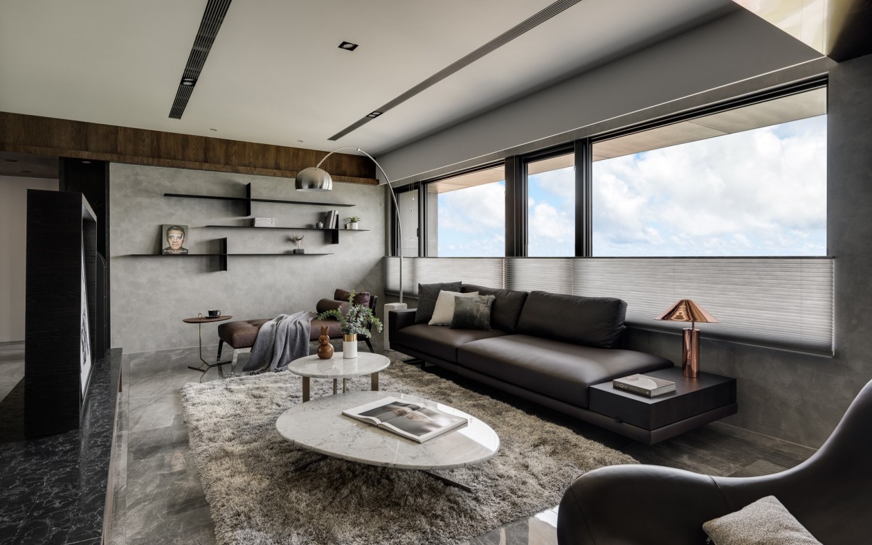 現代輕奢風格室內設計家裝案例-客廳 現代輕奢風格室內設計家裝案例-客廳