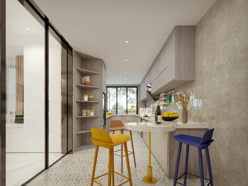 現(xiàn)代輕奢風(fēng)格家裝設(shè)計(jì)室內(nèi)裝修效果圖-廚房 現(xiàn)代輕奢風(fēng)格家裝設(shè)計(jì)室內(nèi)裝修效果圖-廚房