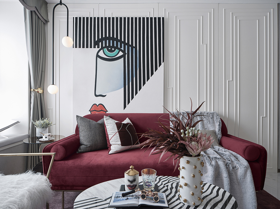 輕奢風(fēng)格室內(nèi)家裝案例效果圖-客廳 輕奢風(fēng)格室內(nèi)家裝案例效果圖-客廳