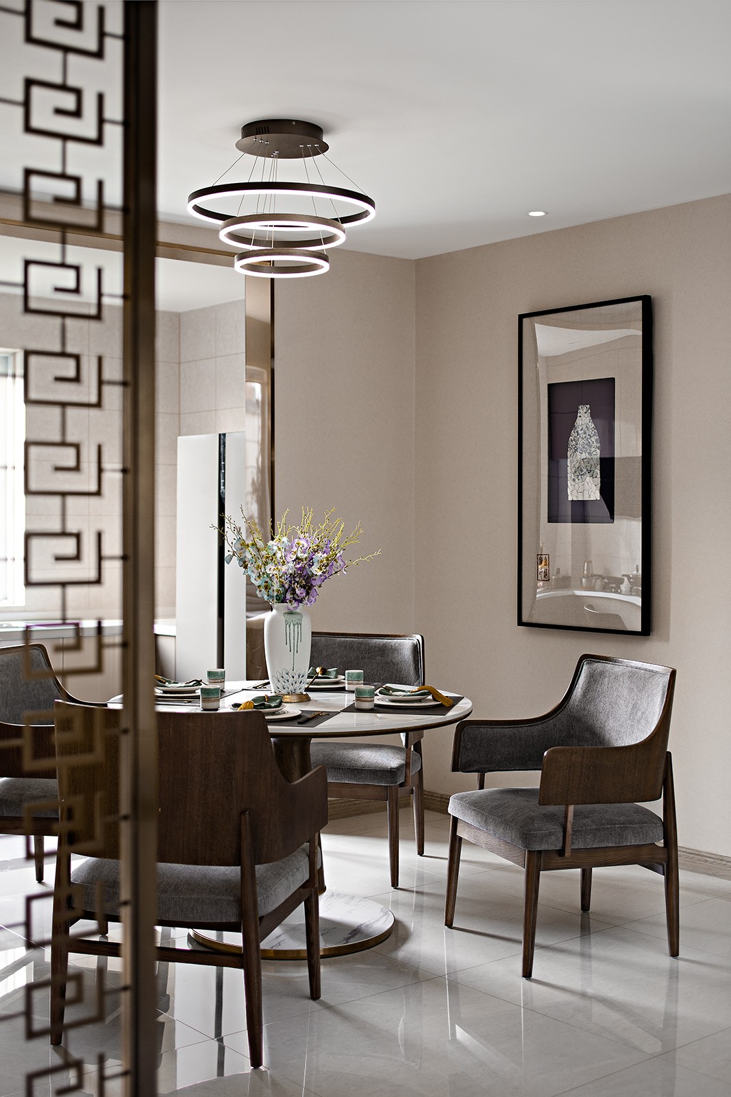 佛山裝修公司新中式風(fēng)格室內(nèi)裝修效果圖-餐廳 佛山裝修公司新中式風(fēng)格室內(nèi)裝修效果圖-餐廳