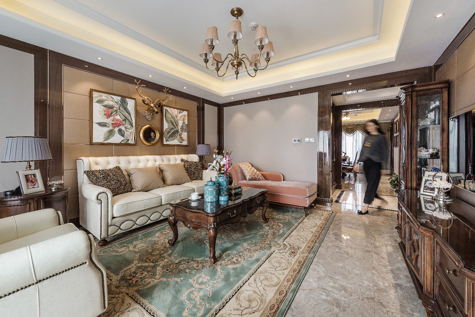 裝修公司奢華美式風格室內裝修效果圖-客廳 裝修公司奢華美式風格室內裝修效果圖-客廳