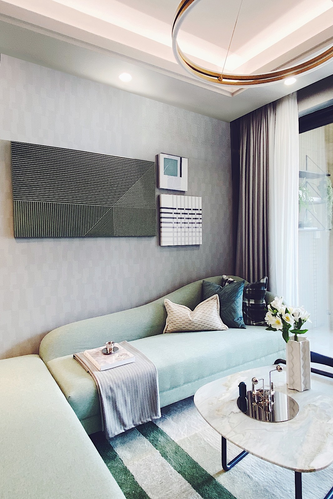 現代輕奢風格室內設計家裝案例-客廳 現代輕奢風格室內設計家裝案例-客廳