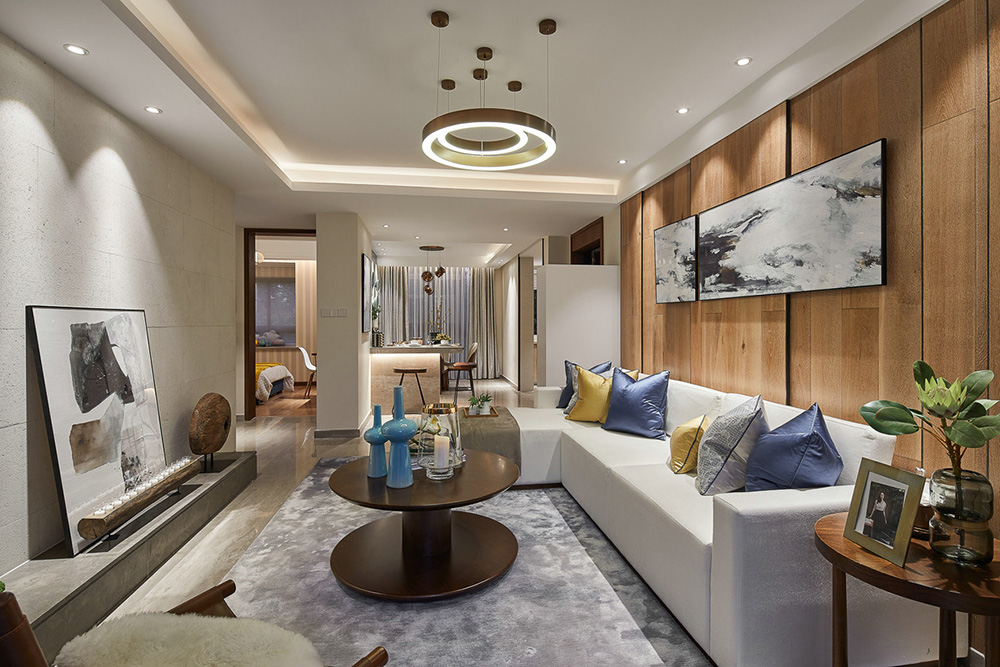 錦和花園三居111平米輕奢風格室內裝修案例-客廳 錦和花園三居111平米輕奢風格室內裝修案例-客廳