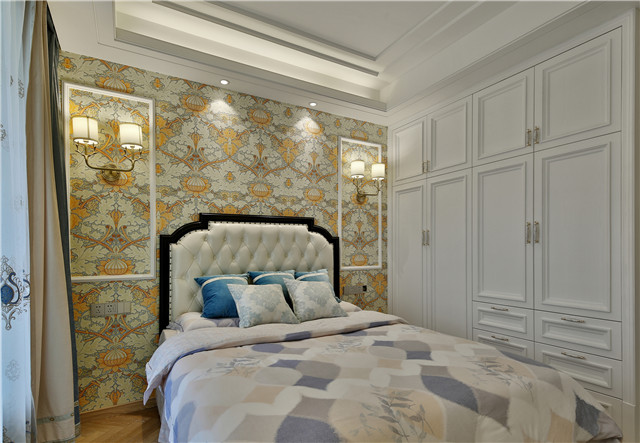 裝修案例美式輕奢風格室內(nèi)裝修效果圖-臥室 裝修案例美式輕奢風格室內(nèi)裝修效果圖-臥室