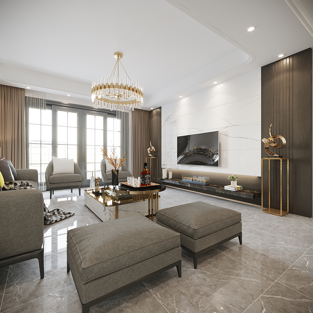 萬象江山二期四居190平米現(xiàn)代前衛(wèi)風(fēng)格裝修案例-客廳 萬象江山二期四居190平米現(xiàn)代前衛(wèi)風(fēng)格裝修案例-客廳