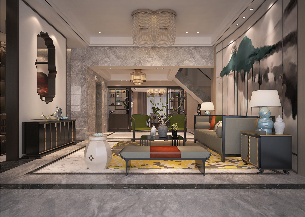 現代前衛風格室內裝修效果圖-國際花園城芙蓉苑三居156平米-客廳 現代前衛風格室內裝修效果圖-國際花園城芙蓉苑三居156平米-客廳