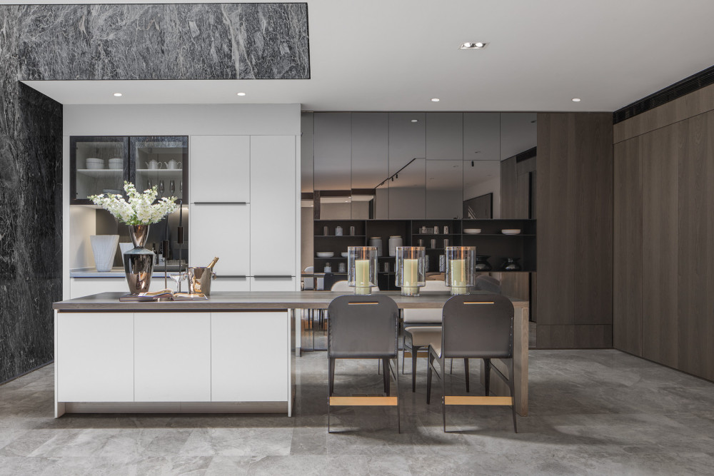 北歐輕奢風格室內家裝案例效果圖-廚房 北歐輕奢風格室內家裝案例效果圖-廚房