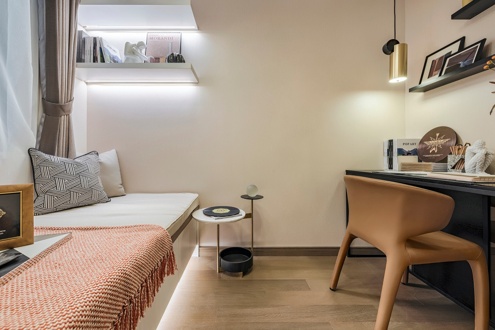 現代簡約風格室內家裝案例效果圖-次臥 現代簡約風格室內家裝案例效果圖-次臥