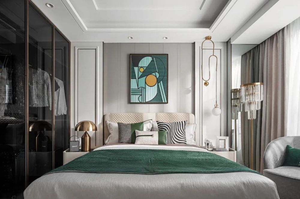 輕奢北歐風格室內家裝案例效果圖-臥室 輕奢北歐風格室內家裝案例效果圖-臥室