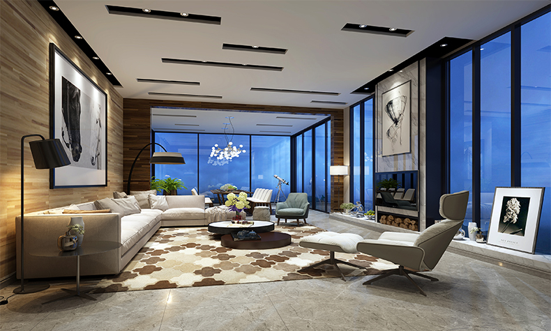 瀧景花園別墅355平米現代簡約風格裝修案例-二層休息室 瀧景花園別墅355平米現代簡約風格裝修案例-二層休息室