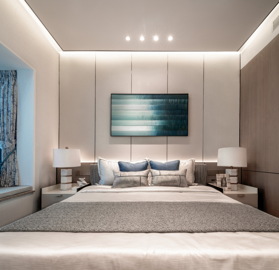 低調輕奢風格室內家裝案例效果圖-臥室 低調輕奢風格室內家裝案例效果圖-臥室