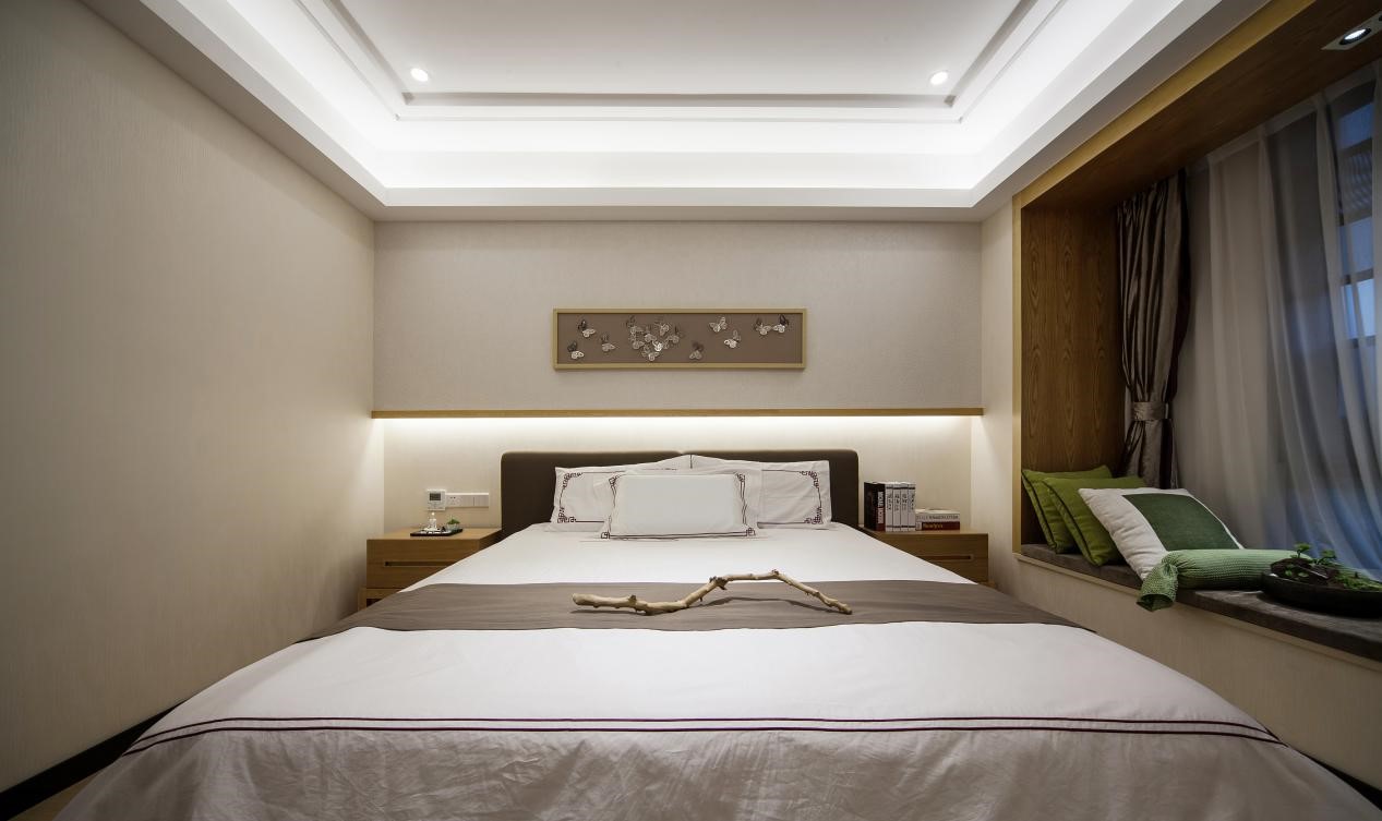 新中式風格家裝設計室內裝修效果圖-臥室 新中式風格家裝設計室內裝修效果圖-臥室