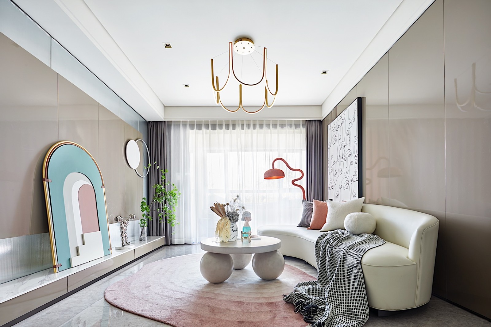 輕奢高雅風格室內設計家裝案例-客廳 輕奢高雅風格室內設計家裝案例-客廳