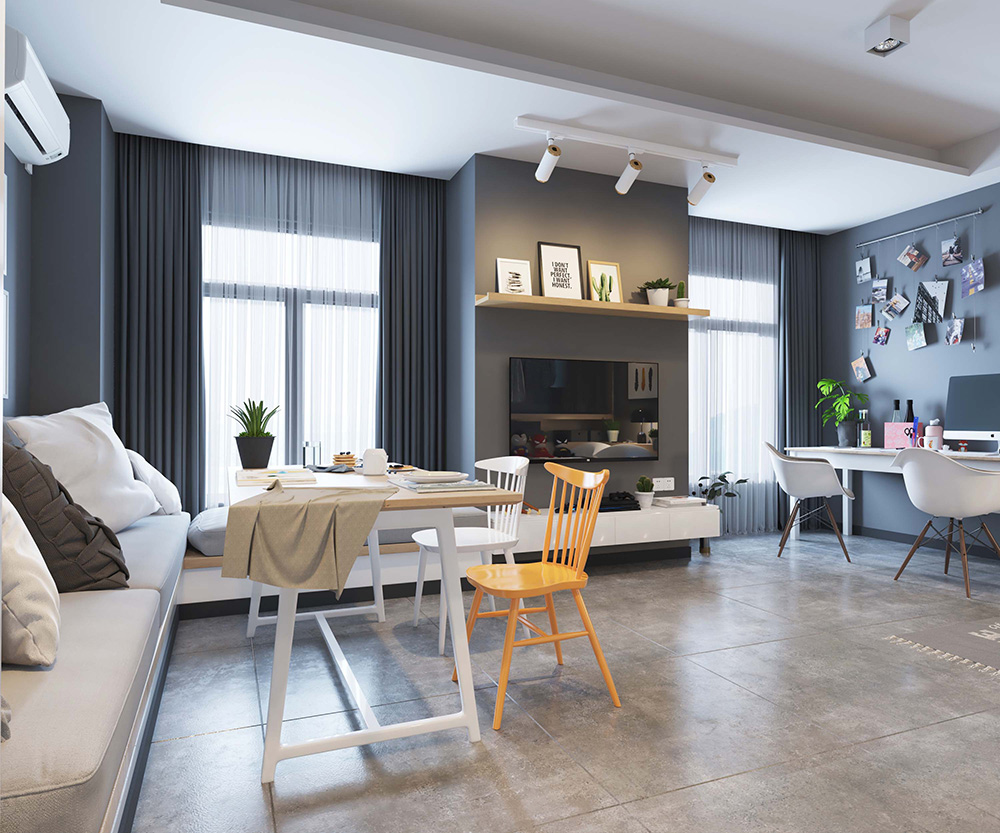 現代風格公寓裝修設計效果圖-客廳 現代風格公寓裝修設計效果圖-客廳