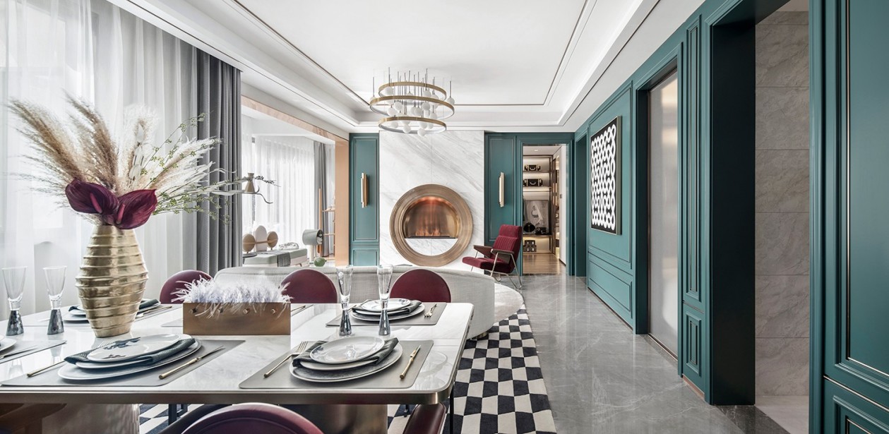 奢華輕奢風(fēng)格室內(nèi)家裝案例效果圖-餐廳 奢華輕奢風(fēng)格室內(nèi)家裝案例效果圖-餐廳