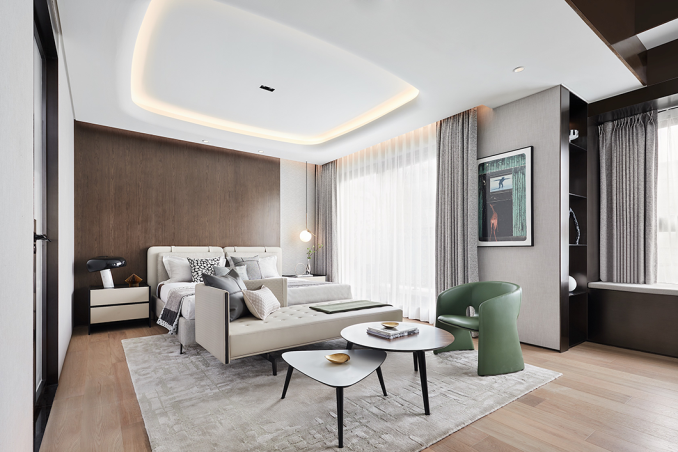 現(xiàn)代簡約風(fēng)格別墅室內(nèi)設(shè)計(jì)家裝案例-臥室 現(xiàn)代簡約風(fēng)格別墅室內(nèi)設(shè)計(jì)家裝案例-臥室