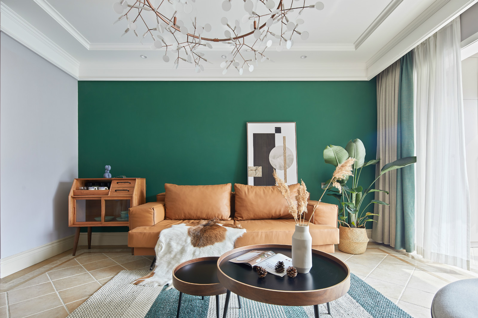 復古北歐風格室內設計家裝案例-客廳沙發 復古北歐風格室內設計家裝案例-客廳沙發