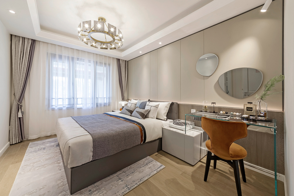 輕奢風格室內(nèi)家裝案例效果圖-主臥 輕奢風格室內(nèi)家裝案例效果圖-主臥