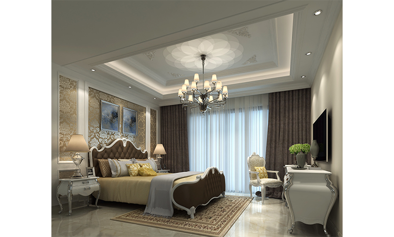 現(xiàn)代歐式風(fēng)格室內(nèi)裝修效果圖-綠地海長(zhǎng)流三居126平米-臥室 現(xiàn)代歐式風(fēng)格室內(nèi)裝修效果圖-綠地海長(zhǎng)流三居126平米-臥室