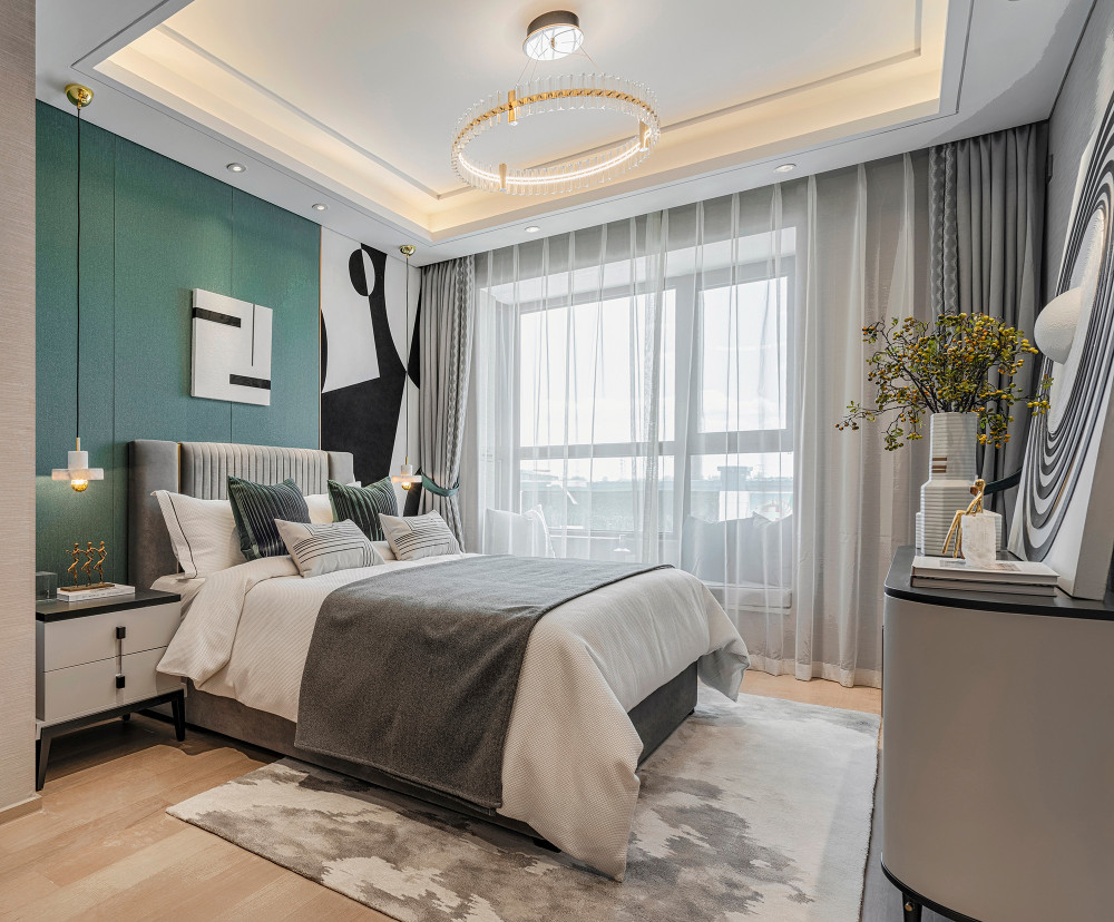 北歐輕奢風格室內家裝案例效果圖-主臥 北歐輕奢風格室內家裝案例效果圖-主臥