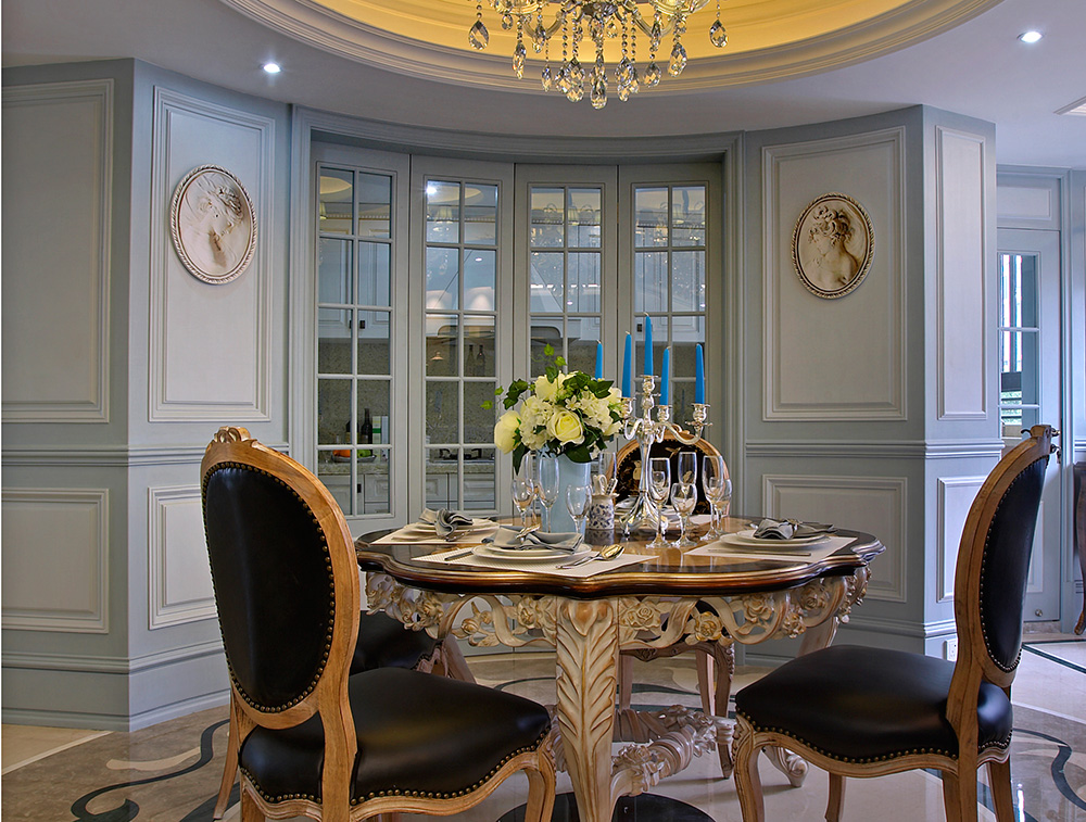 綠地外灘公館三居165平米奢華歐式風格裝修案例-餐廳 綠地外灘公館三居165平米奢華歐式風格裝修案例-餐廳
