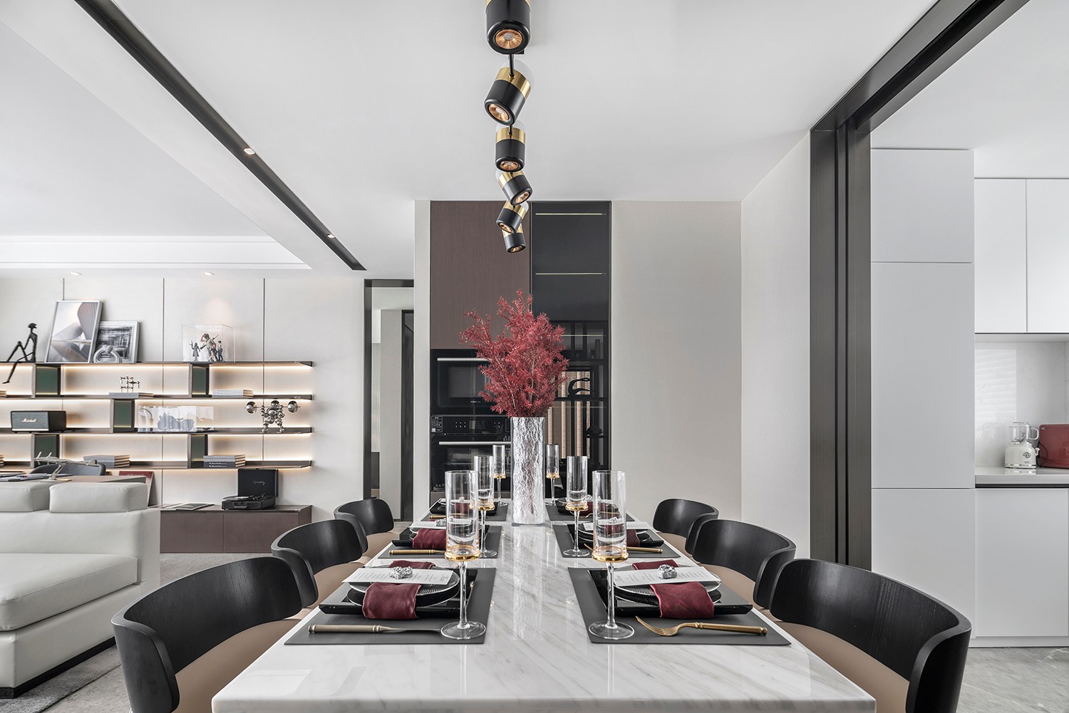 現代輕奢風格家裝設計室內裝修效果圖-餐廳 現代輕奢風格家裝設計室內裝修效果圖-餐廳