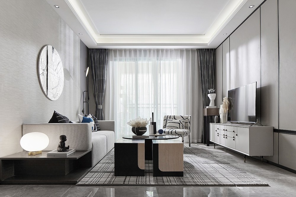 現代簡約風格室內家裝案例效果圖-客廳 現代簡約風格室內家裝案例效果圖-客廳