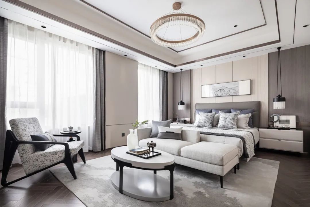 輕奢風格家裝設計別墅裝修效果圖-主臥 輕奢風格家裝設計別墅裝修效果圖-主臥