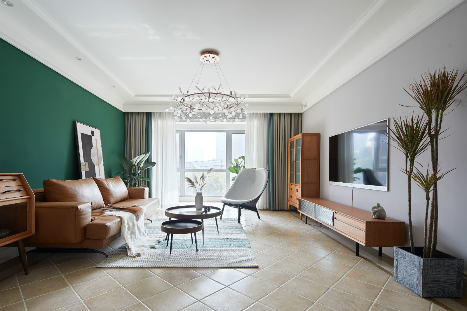 復古北歐風格室內設計家裝案例-客廳 復古北歐風格室內設計家裝案例-客廳