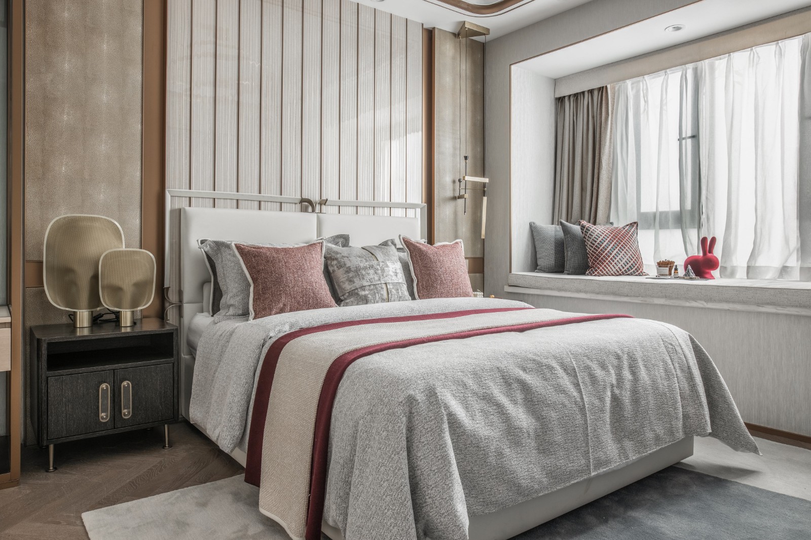 現(xiàn)代輕奢風(fēng)格室內(nèi)設(shè)計(jì)家裝案例-臥室 現(xiàn)代輕奢風(fēng)格室內(nèi)設(shè)計(jì)家裝案例-臥室