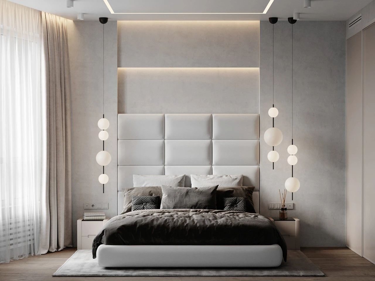 現代簡約風格室內設計家裝案例-主臥 現代簡約風格室內設計家裝案例-主臥