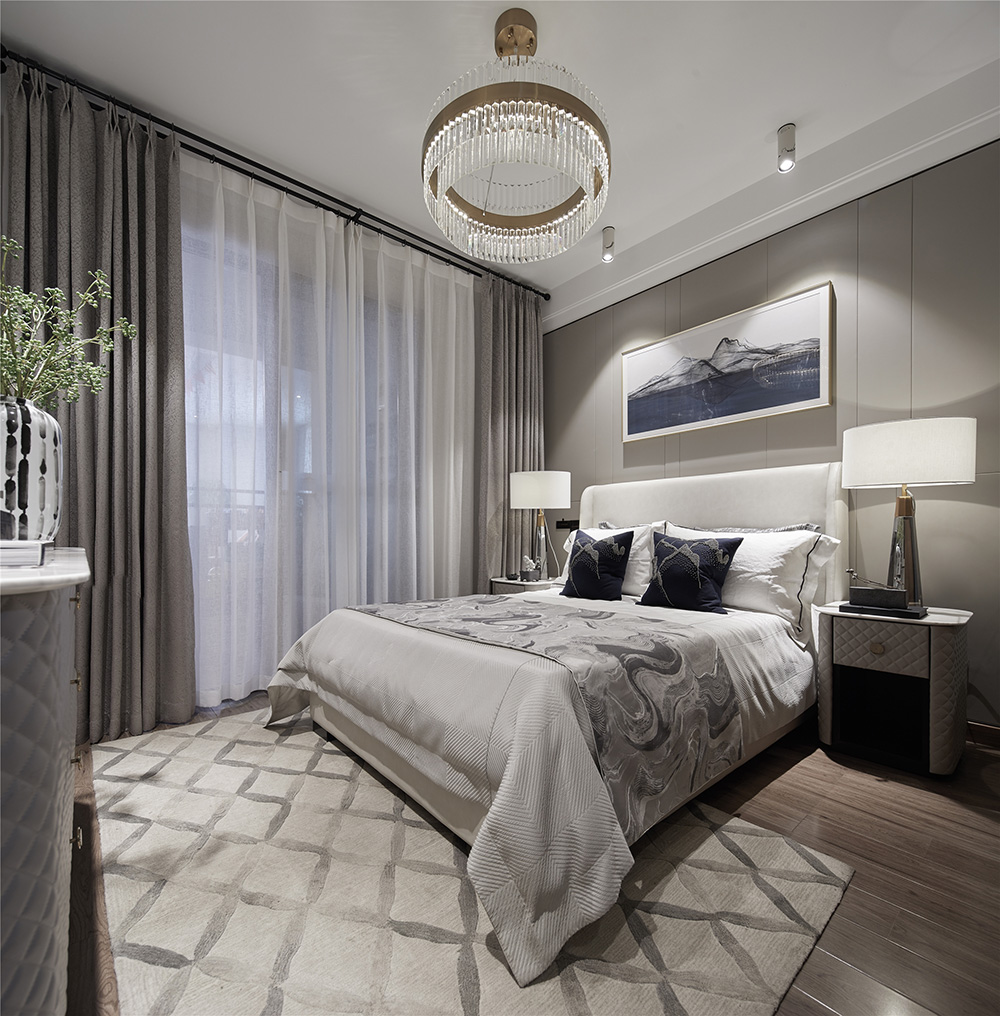 現代簡約風格室內裝修效果圖-恒大新城二居95平米-臥室 現代簡約風格室內裝修效果圖-恒大新城二居95平米-臥室