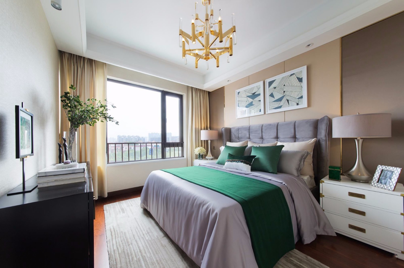 現(xiàn)代輕奢風(fēng)格室內(nèi)設(shè)計(jì)家裝案例-臥室 現(xiàn)代輕奢風(fēng)格室內(nèi)設(shè)計(jì)家裝案例-臥室