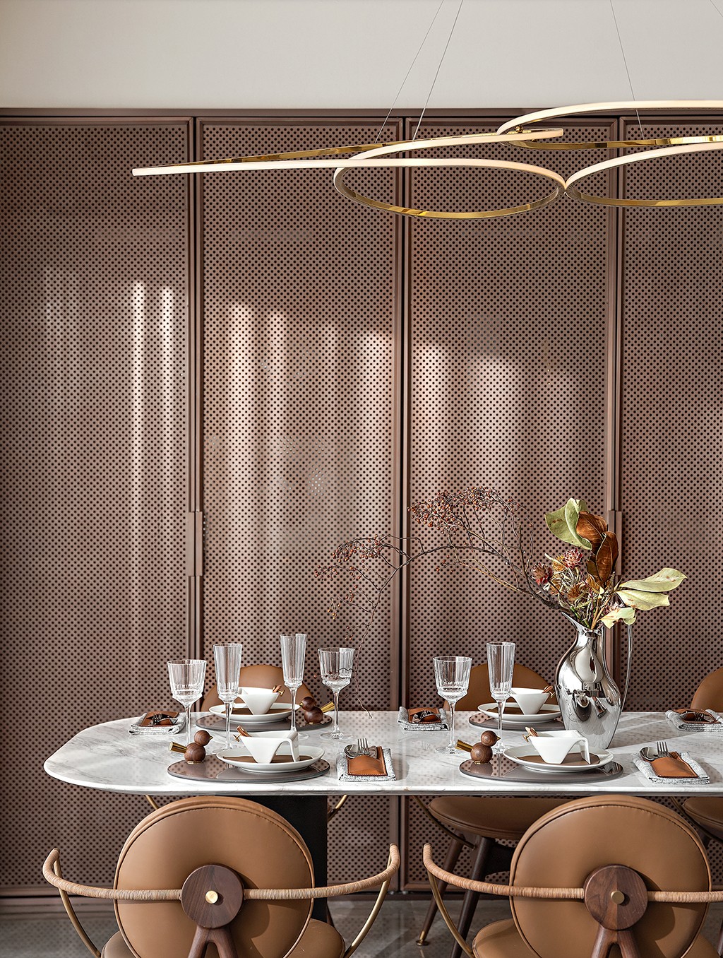 現(xiàn)代輕奢風格家裝設計室內裝修效果圖-餐廳 現(xiàn)代輕奢風格家裝設計室內裝修效果圖-餐廳