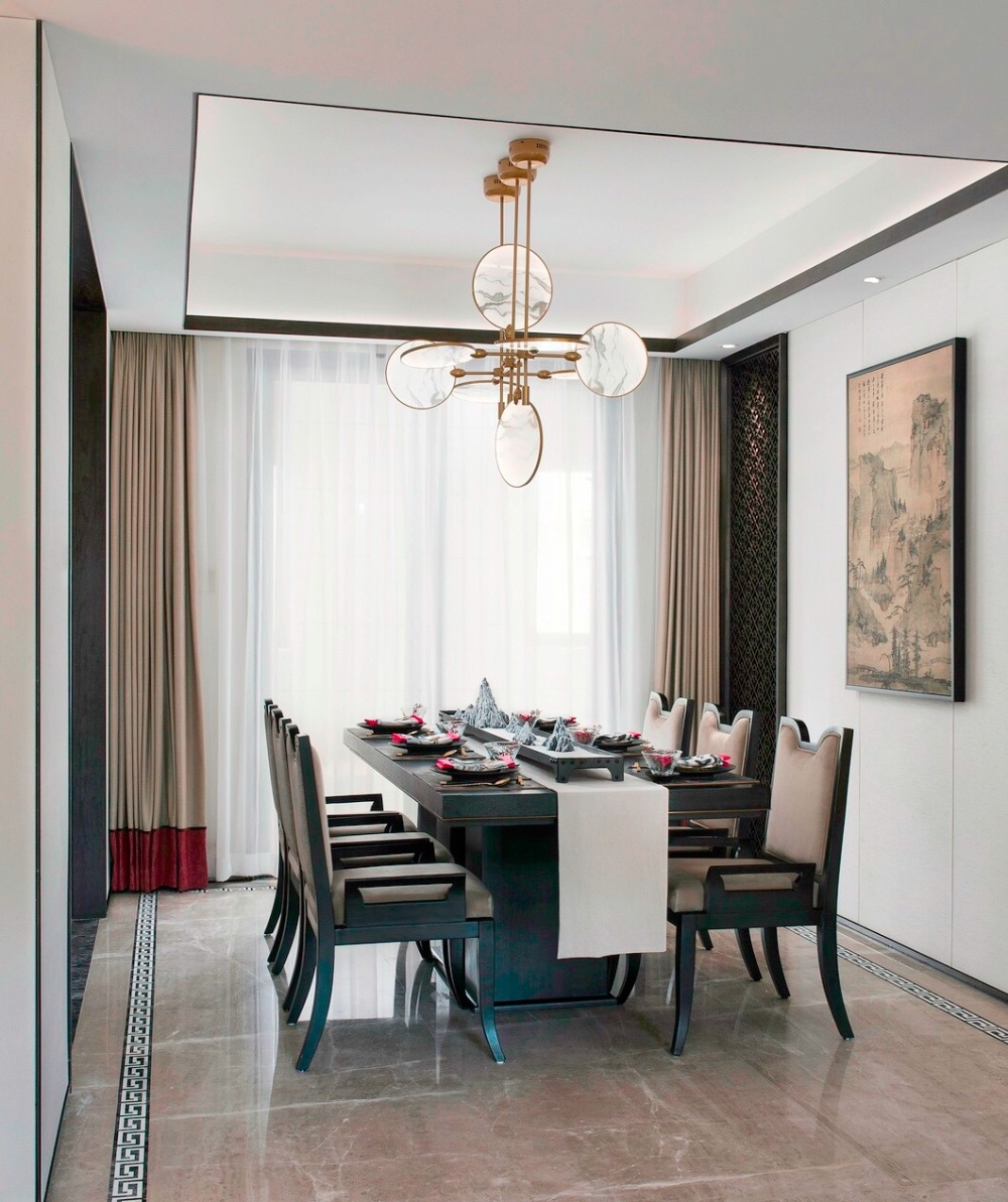 新中式風(fēng)格室內(nèi)設(shè)計(jì)家裝案例-餐廳 新中式風(fēng)格室內(nèi)設(shè)計(jì)家裝案例-餐廳
